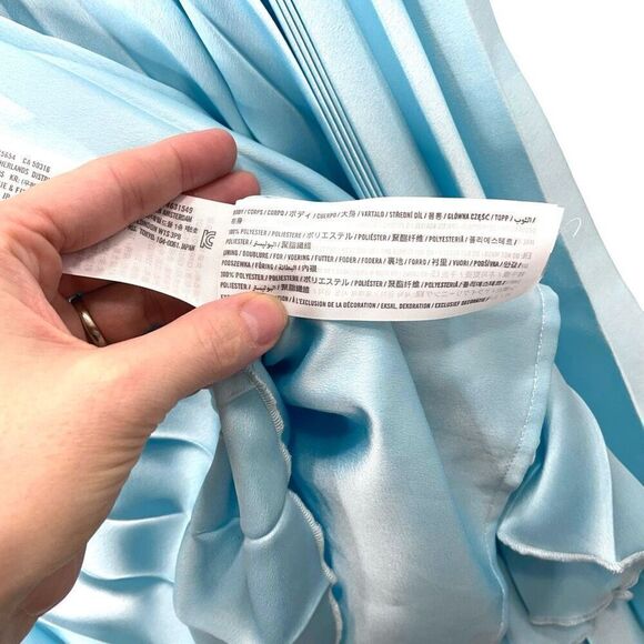 NEW Abercrombie & Fitch Best Dressed Guest Collection Plunge Pleated Mini Dress - Picture 10 of 11